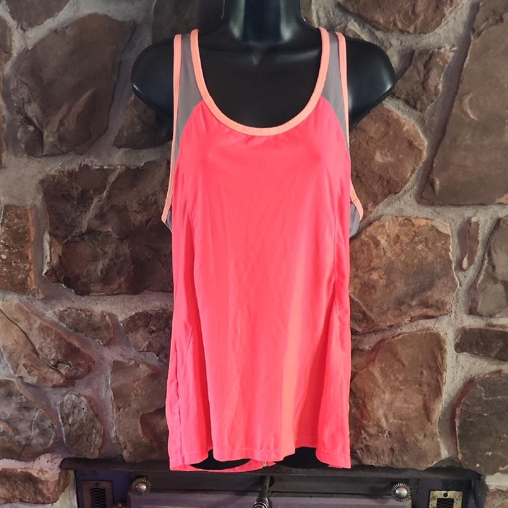 Sleeveless Coral Pink Active Tank Top